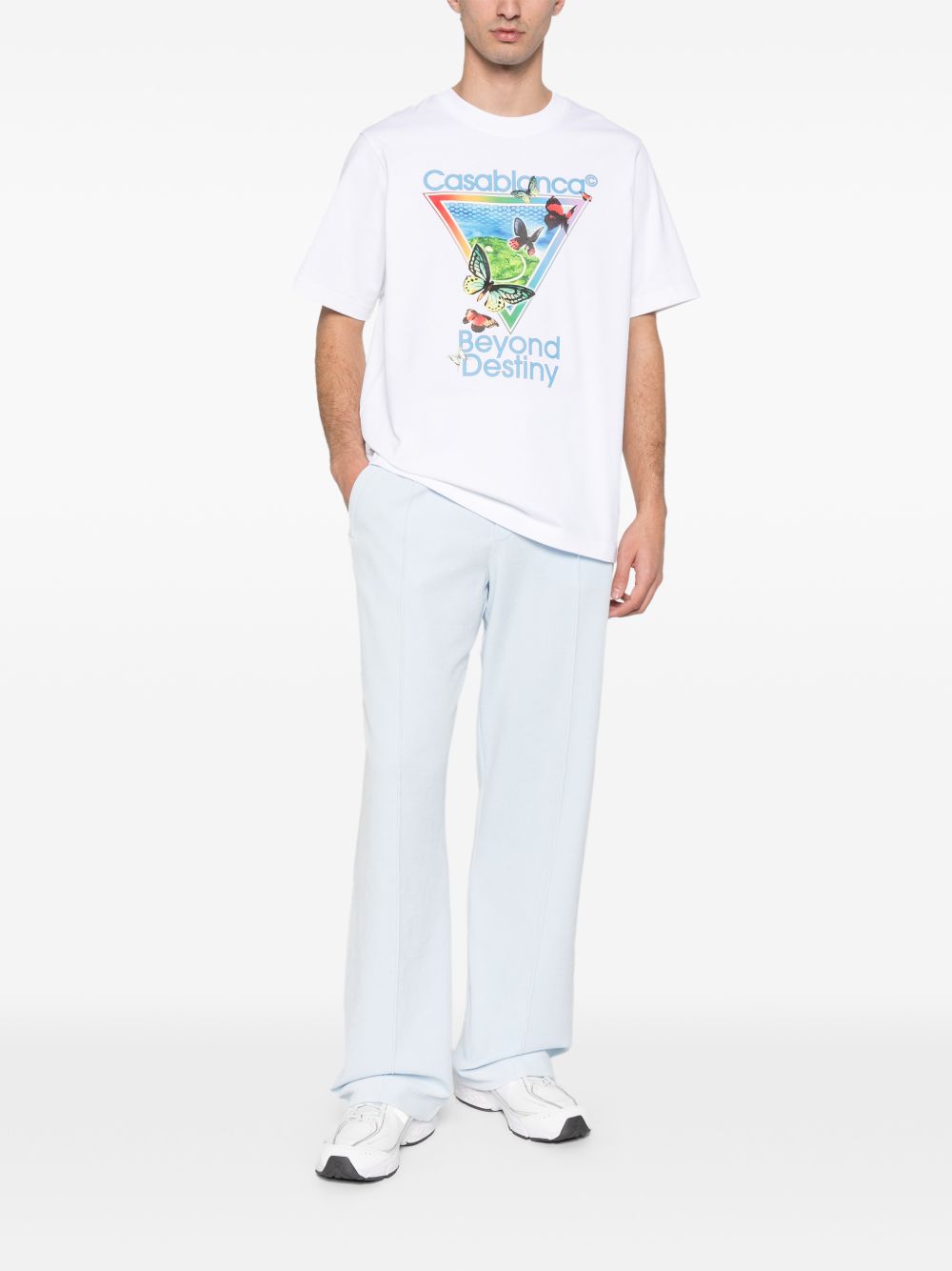 graphic cotton T-shirt<BR/> M-SP26-JTS-001-16 TENNIS CLUB ICON BEYOND CASABLANCA 