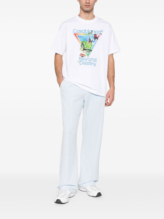 graphic cotton T-shirt<BR/> M-SP26-JTS-001-16 TENNIS CLUB ICON BEYOND CASABLANCA 
