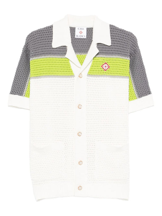 short-sleeve button shirt M-SP26-KW-1207-01 WHITE CASABLANCA 