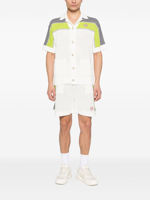 short-sleeve button shirt M-SP26-KW-1207-01 WHITE CASABLANCA 