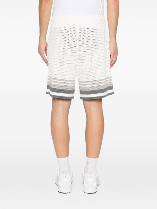 crochet striped shorts M-SP26-KW-934-01 WHITE/GREY CASABLANCA 