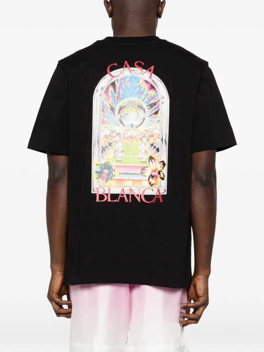 Tennis Landscape graphic-print T-shirt M-SS26-JTS-001-09 TENNIS LANDSCAPE CASABLANCA 