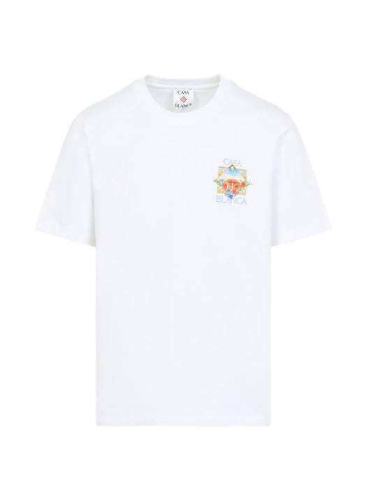 floral-print T-shirt M-SS26-JTS-001-13 FLOWER COURT ICON CASABLANCA 