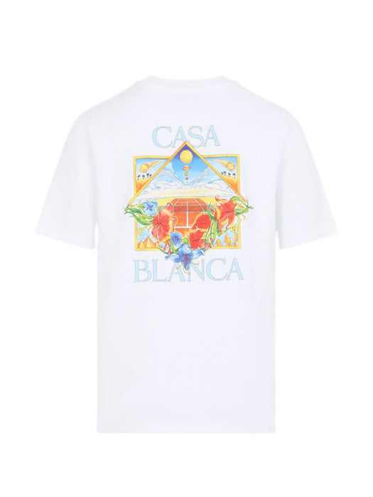 floral-print T-shirt M-SS26-JTS-001-13 FLOWER COURT ICON CASABLANCA 