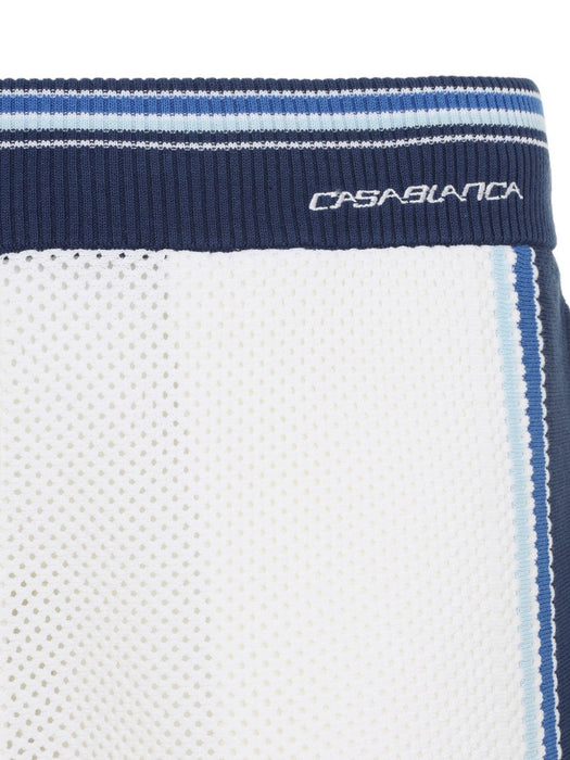 mesh shorts M-SS26-KW-1306-01 WHITE / BLUE CASABLANCA 