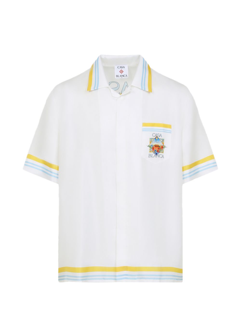 Tennis Landscape Short Sleeve Shirt M-SS26-SH-003-04 FLOWER COURT ICON CASABLANCA 