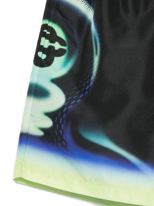 Sporchid Printed Swim Short M-SS26-TR-032-01 SPORCHID BLACK CASABLANCA 