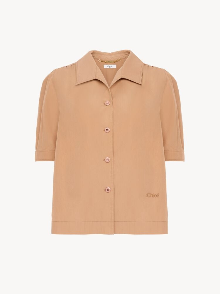 Short-sleeve shirt in cotton poplin 26UHT89144 26U CHLOÉ 