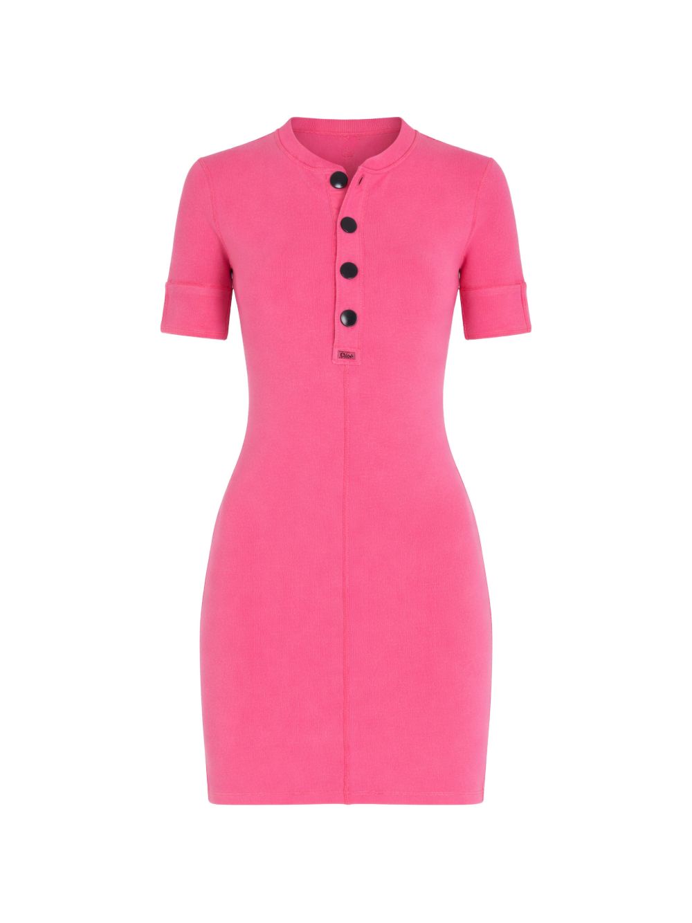 Fitted Henley ribbed-knit button-up mini dress 26UJR14089 6X9 CHLOÉ 