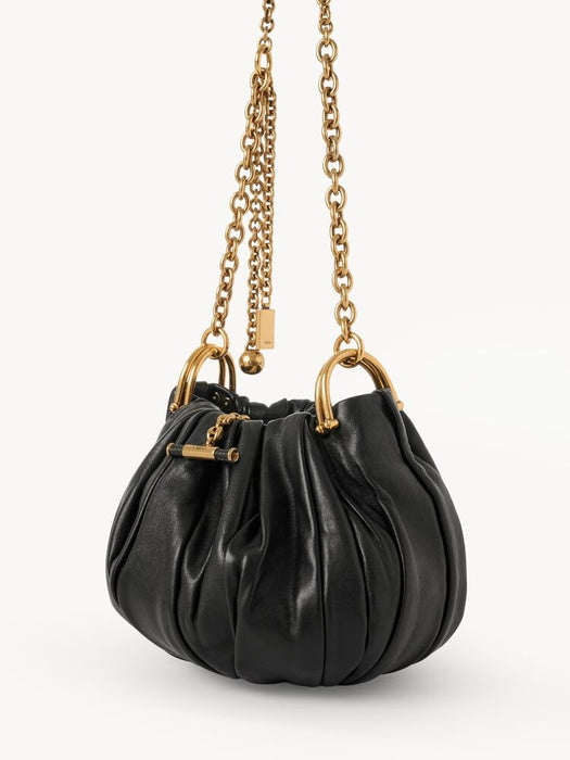 shoulder bag with chain in pleated leather 26US765S27 001 CHLOÉ 