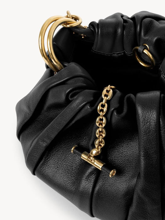 shoulder bag with chain in pleated leather 26US765S27 001 CHLOÉ 