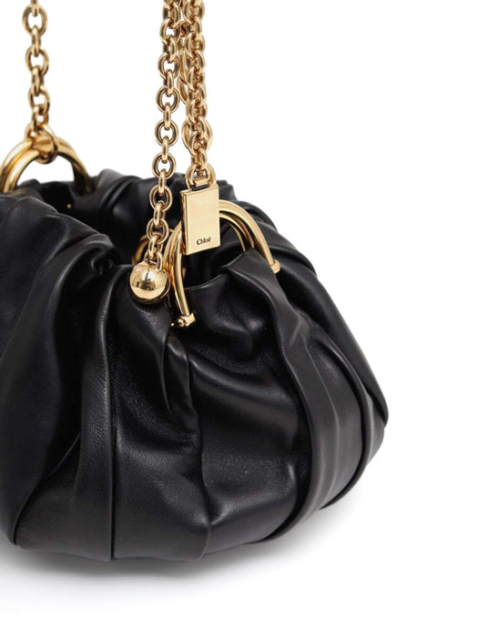 shoulder bag with chain in pleated leather 26US765S27 001 CHLOÉ 
