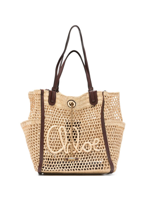 Chloé Iconic double carry bag in raffia 26US906P08 24P CHLOÉ 