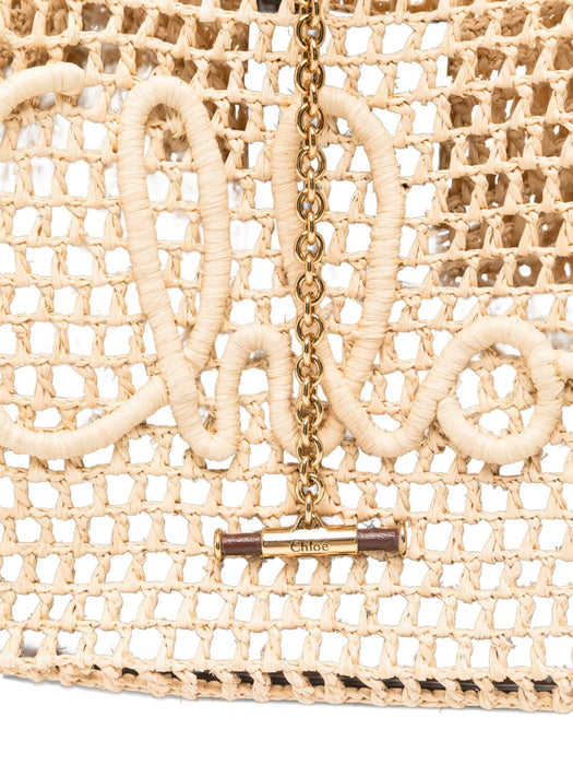 Chloé Iconic double carry bag in raffia 26US906P08 24P CHLOÉ 