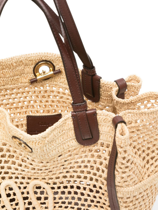 Chloé Iconic double carry bag in raffia 26US906P08 24P CHLOÉ 