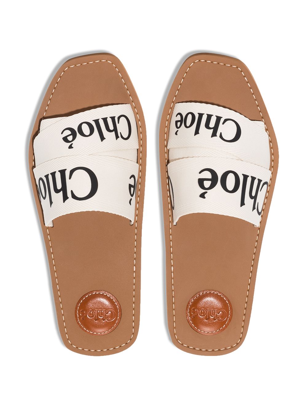 Woody logo-detail sandals C22U188Z3 101 CHLOÉ 