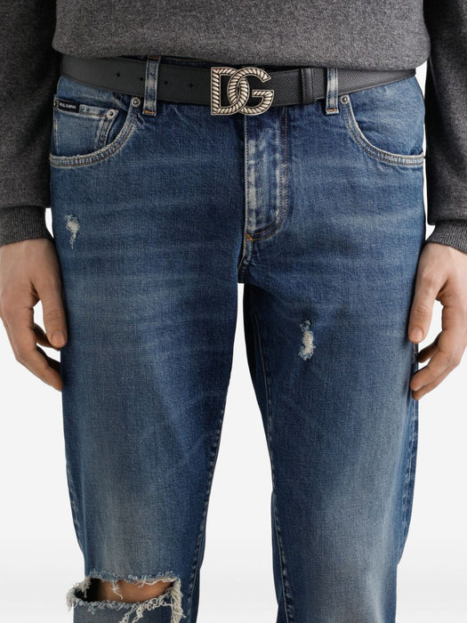 Alpine logo-buckle belt<BR/><BR/> BC4942 AG6518B956 DOLCE & GABBANA 