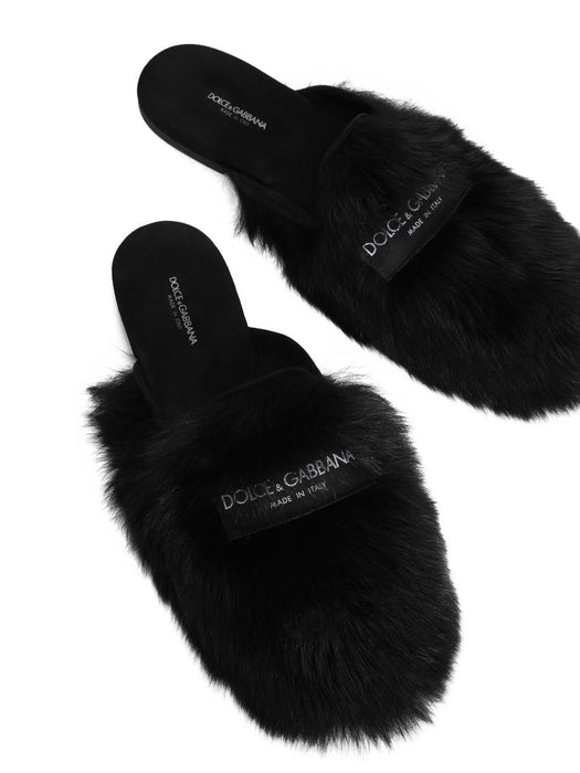 fur mules CI0224 A9Y9380999 DOLCE & GABBANA 