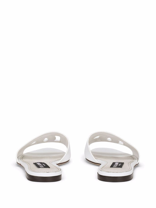 DG Logo leather sandals<BR/><BR/> CQ0436 AY32980001 DOLCE & GABBANA 