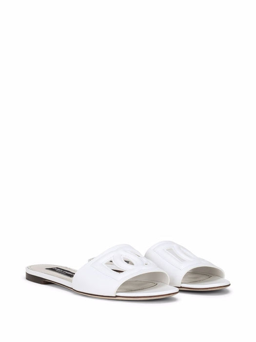 DG Logo leather sandals<BR/><BR/> CQ0436 AY32980001 DOLCE & GABBANA 