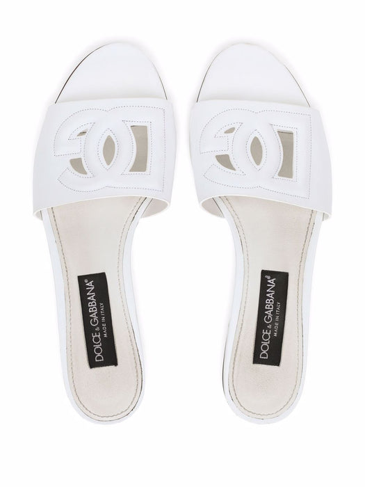DG Logo leather sandals<BR/><BR/> CQ0436 AY32980001 DOLCE & GABBANA 