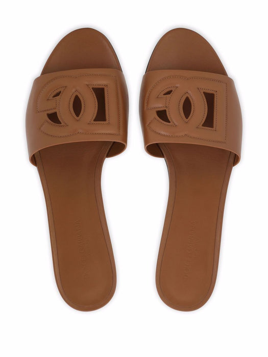 DG Logo leather sandals CQ0436 AY32981236 DOLCE & GABBANA 