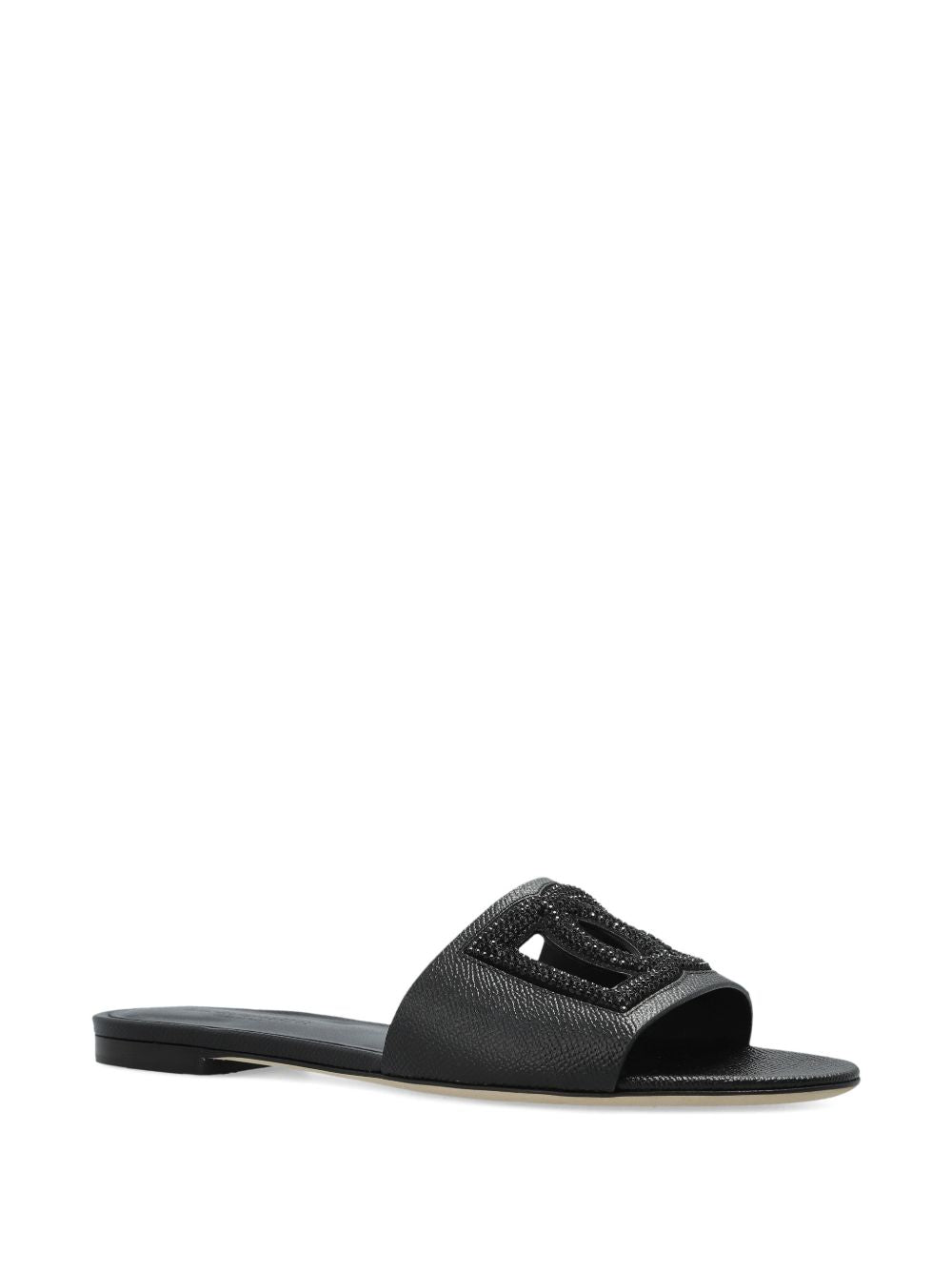 logo-lettering flat sandals<BR/><BR/> CQ0666 A02178B956 DOLCE & GABBANA 