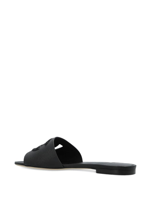logo-lettering flat sandals<BR/><BR/> CQ0666 A02178B956 DOLCE & GABBANA 