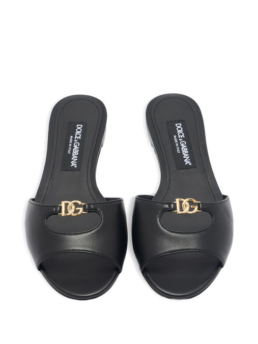 Lollo logo-plaque sandals CQ0684 A195380999 DOLCE & GABBANA 