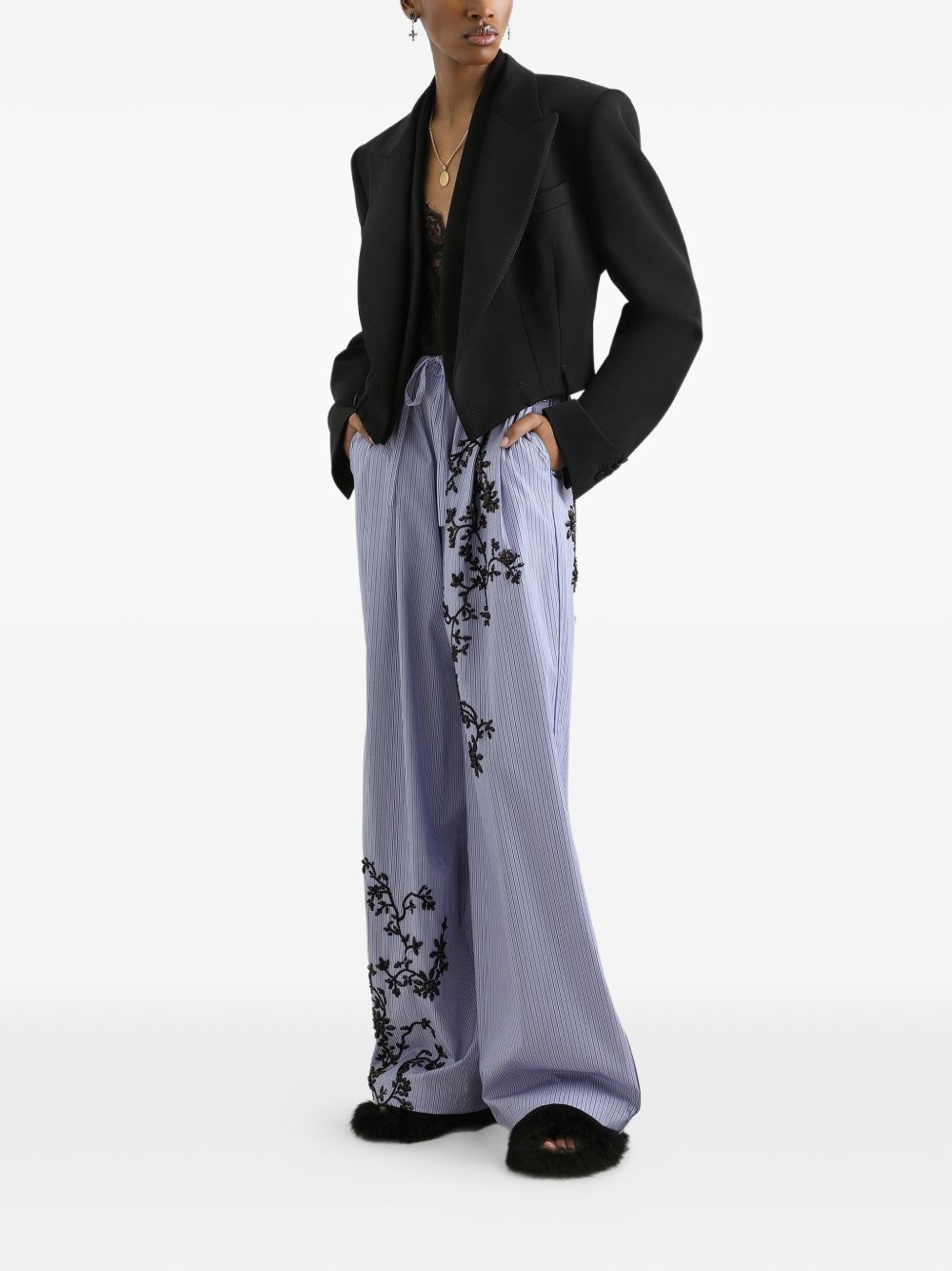 Sicilia double-breasted jacket in wool gabardine F29WLT FU21EN0000 DOLCE & GABBANA 