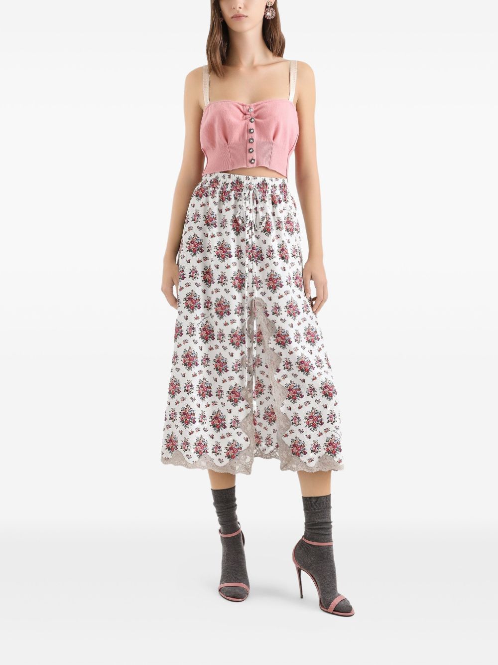 floral lace skirt F4DBCT IS10GHA5XK DOLCE & GABBANA 