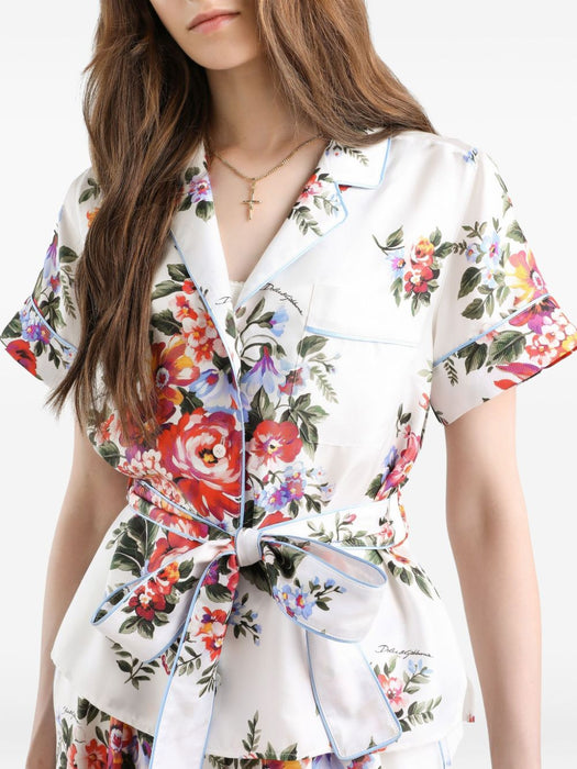 floral-print tie shirt F5S23T IS11IHA5ZO DOLCE & GABBANA 
