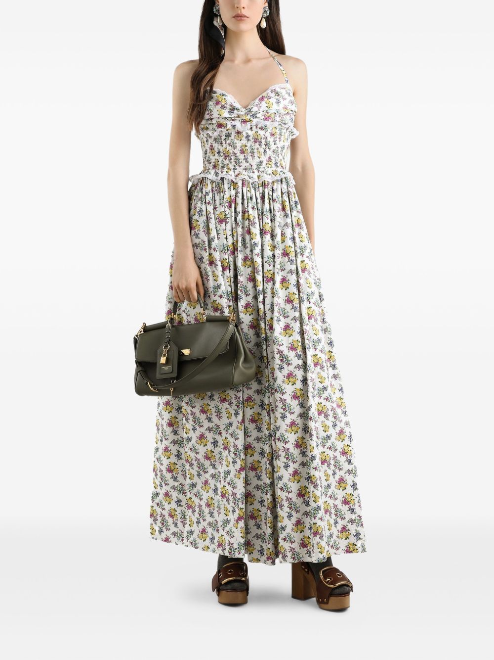 floral ruffled maxi dress F60GHT HS5T9HA5XL DOLCE & GABBANA 