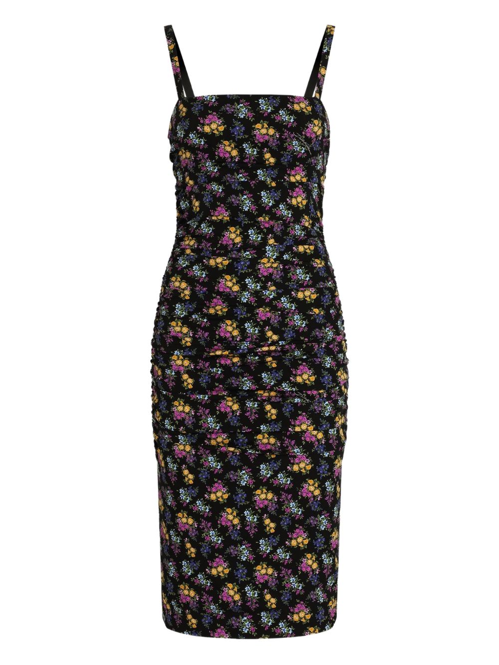 floral-pattern ruched midi dress F610YT FSA8AHN5XL DOLCE & GABBANA 