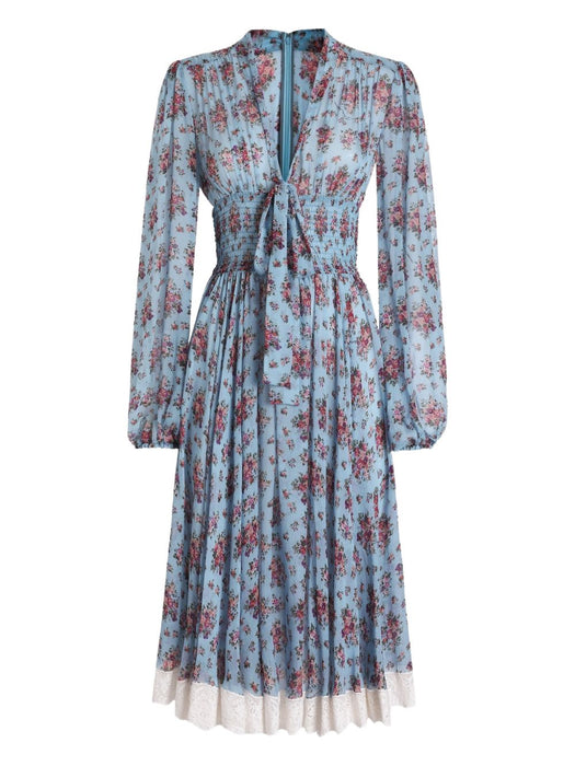 floral-print tie-detail dress F611ZT IS10FHC5XK DOLCE & GABBANA 
