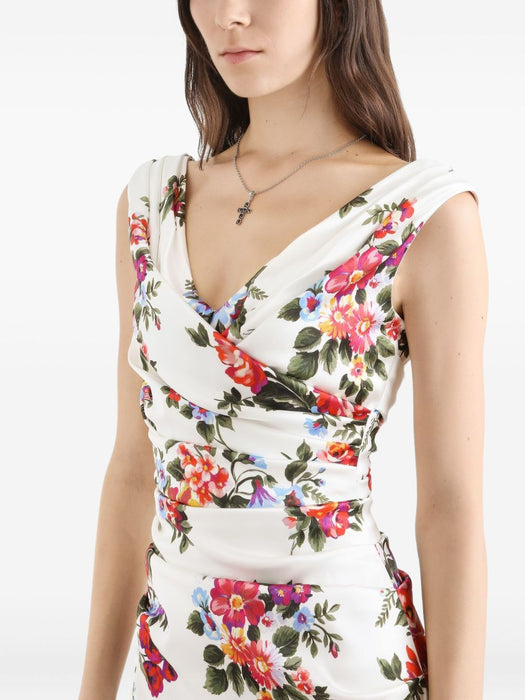 floral V-neck dress F612RT FSICEHA5ZO DOLCE & GABBANA 