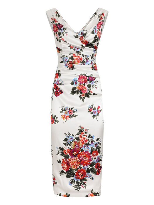 floral V-neck dress F612RT FSICEHA5ZO DOLCE & GABBANA 