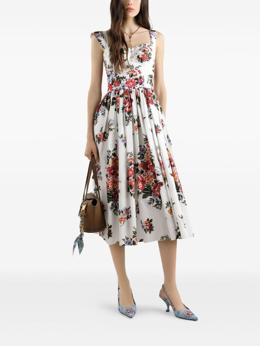 floral bouquet-print midi dress F6TTGT HS5UUHA5ZO DOLCE & GABBANA 