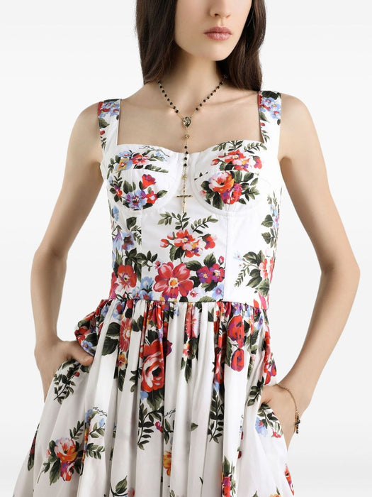 floral bouquet-print midi dress F6TTGT HS5UUHA5ZO DOLCE & GABBANA 