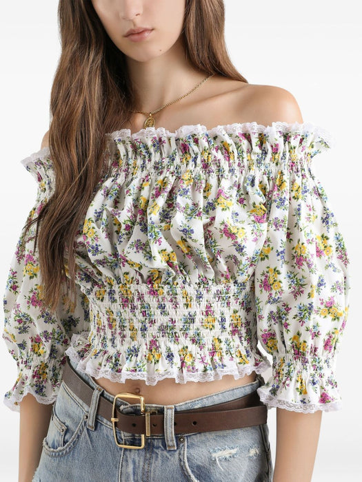 floral-print off-shoulder top F7BG4T HS5T9HA5XL DOLCE & GABBANA 