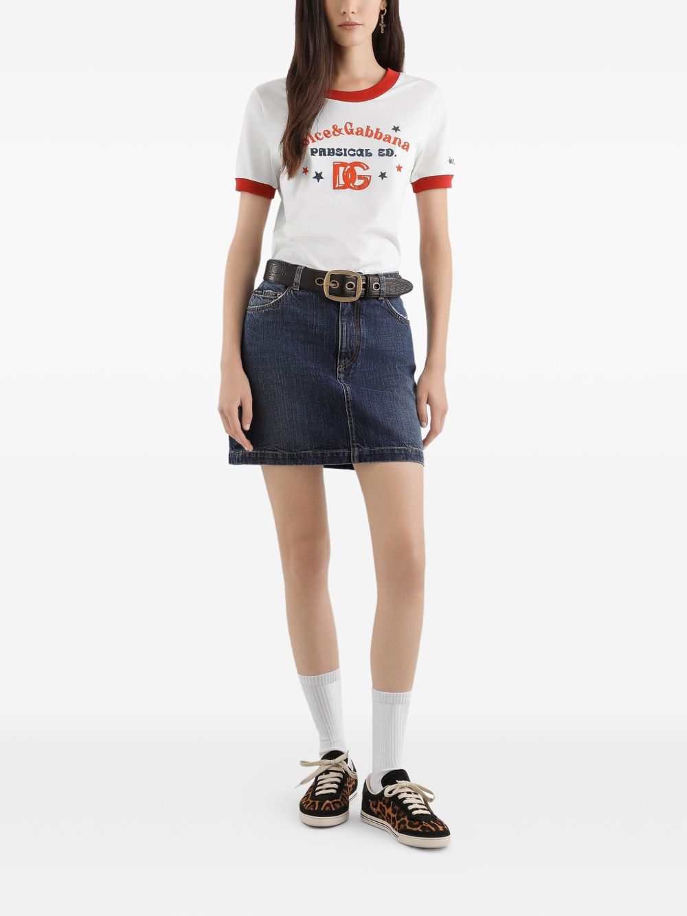 logo-print cotton T-shirt F8N08T GDDNGW0001 DOLCE & GABBANA 