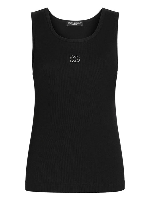 rhinestone-logo tank top F8V40Z GDDL8N0000 DOLCE & GABBANA 