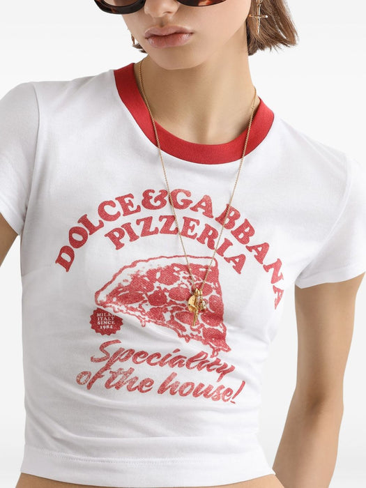 graphic-print cotton T-shirt F8W08T GDDM8W0800 DOLCE & GABBANA 