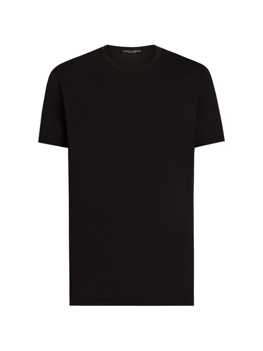 Brown T-shirt with logo patch G8JX7T G7P1AM0682 DOLCE & GABBANA 