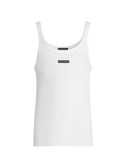 ribbed logo-patch vest G8PA8T G7P3IW0800 DOLCE & GABBANA 