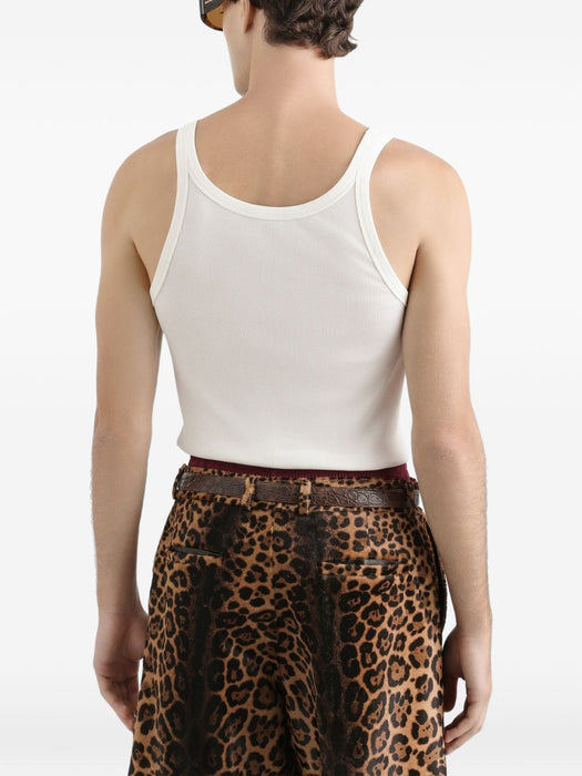 ribbed logo-patch vest G8PA8T G7P3IW0800 DOLCE & GABBANA 