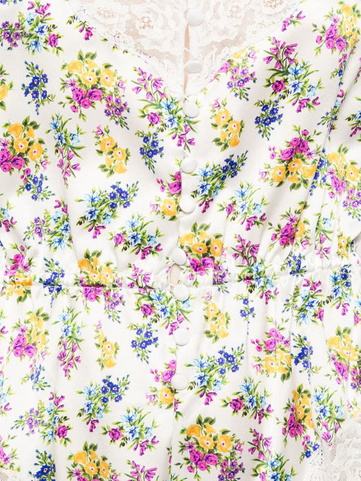 floral-print lace-trim playsuit O7A81T ON0BXHA5XL DOLCE & GABBANA 