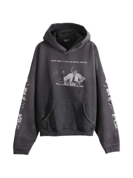 HEAD AGAINST THE BARS HOODIE 02-0514 WASHED BLACK ENFANTS RICHES DÉPRIMÉS 