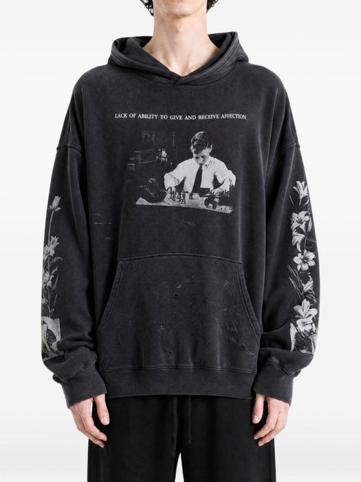 HEAD AGAINST THE BARS HOODIE 02-0514 WASHED BLACK ENFANTS RICHES DÉPRIMÉS 