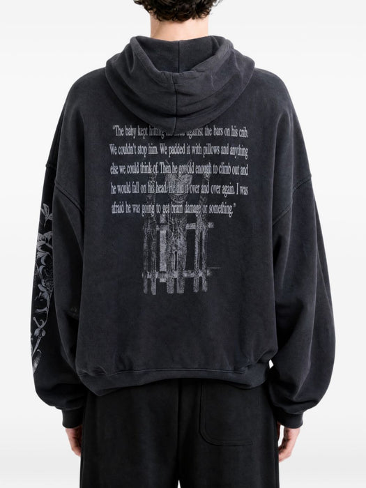 HEAD AGAINST THE BARS HOODIE 02-0514 WASHED BLACK ENFANTS RICHES DÉPRIMÉS 